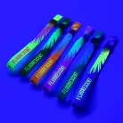 Textil karszalag (15x340mm, egy oldalon színes FLUO nyomással) - önzáró műanyag gyűrűvel