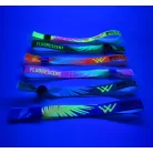 Textil karszalag (15x340mm, egy oldalon színes FLUO nyomással) - önzáró műanyag gyűrűvel