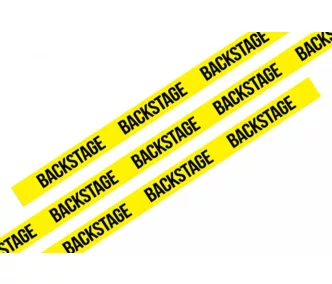   Textil karszalag (15x340mm, egy oldalon színes nyomással) - fekete önzáró műanyag gyűrűvel - BACKSTAGE mintás