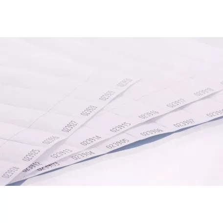 Tyvek 1" karszalagok Színes nyomással, ellenőrzőszelvénnyel (STUB-os)