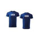 Unisex környakú póló CREW felirattal