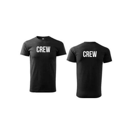 Unisex környakú póló CREW felirattal