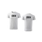 Unisex környakú póló CREW felirattal