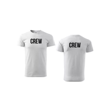 Unisex környakú póló CREW felirattal