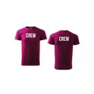 Unisex környakú póló CREW felirattal