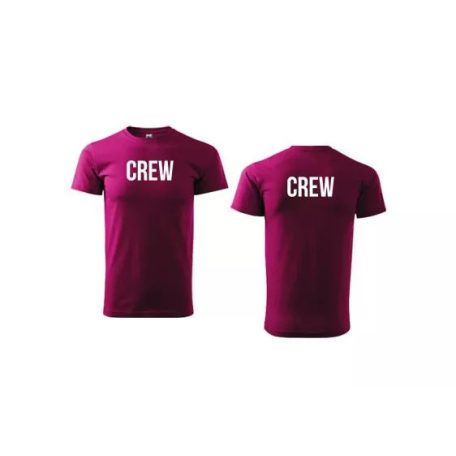 Unisex környakú póló CREW felirattal
