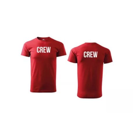 Unisex környakú póló CREW felirattal