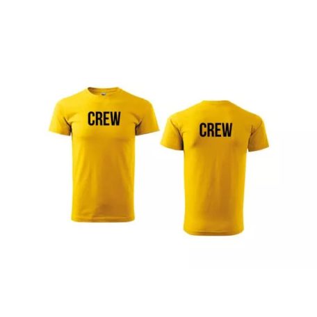 Unisex környakú póló CREW felirattal