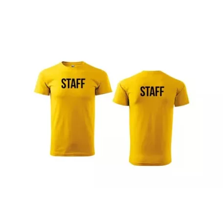 Unisex környakú póló STAFF felirattal